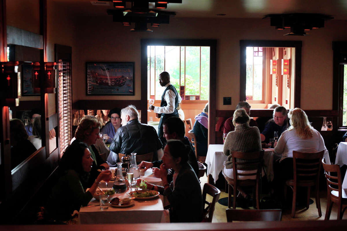 FILE: The upstairs cafe at Chez Panisse, on Monday June, 24, 2013 in Berkeley, Calif. 