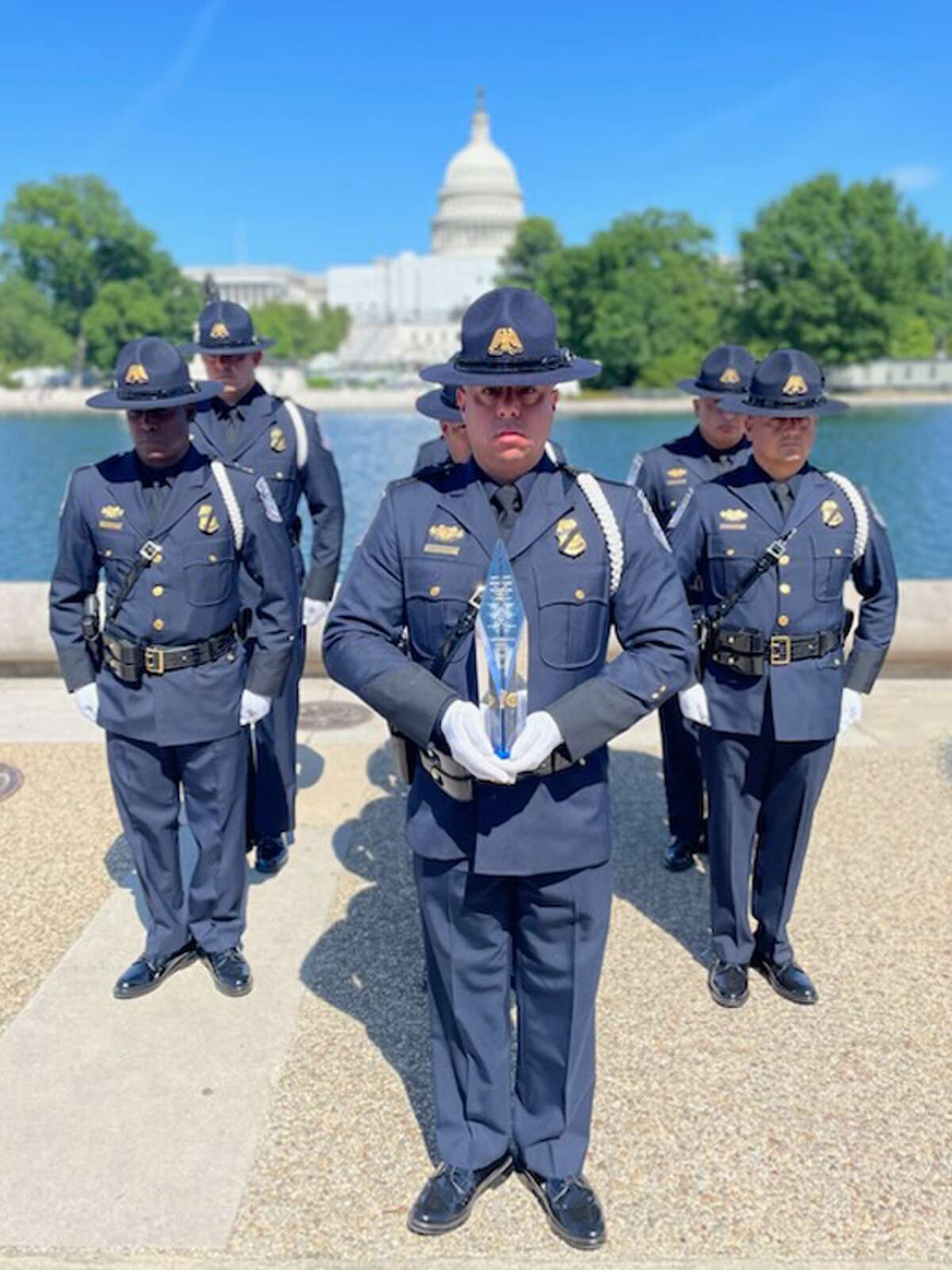 The Laredo CBP Port of Entry Honor Guard Drill Team performed in the prestigious annual Steve Young National Honor Guard competition this week in Washington, D.C. and earned the Chief Judge’s Award.
