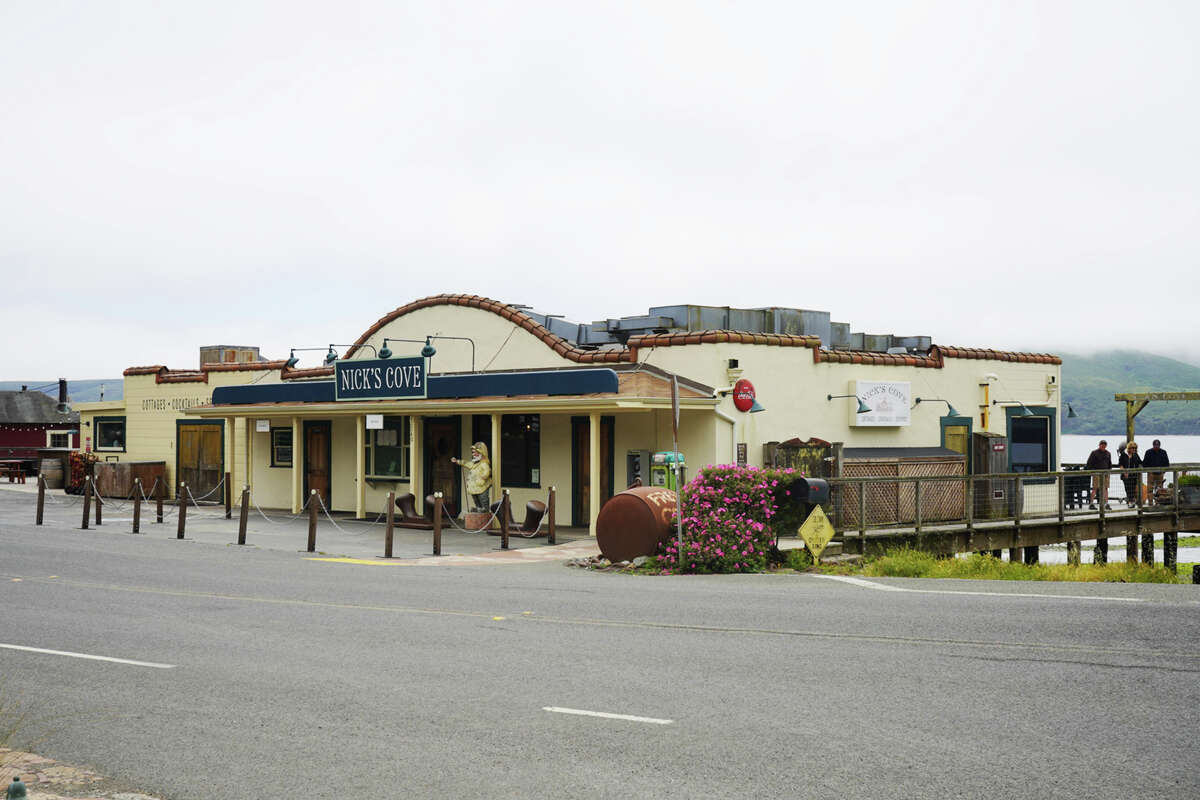 Nick's Cove is best known for its barbecued oysters but also offers classic menu staples like fish and chips. 