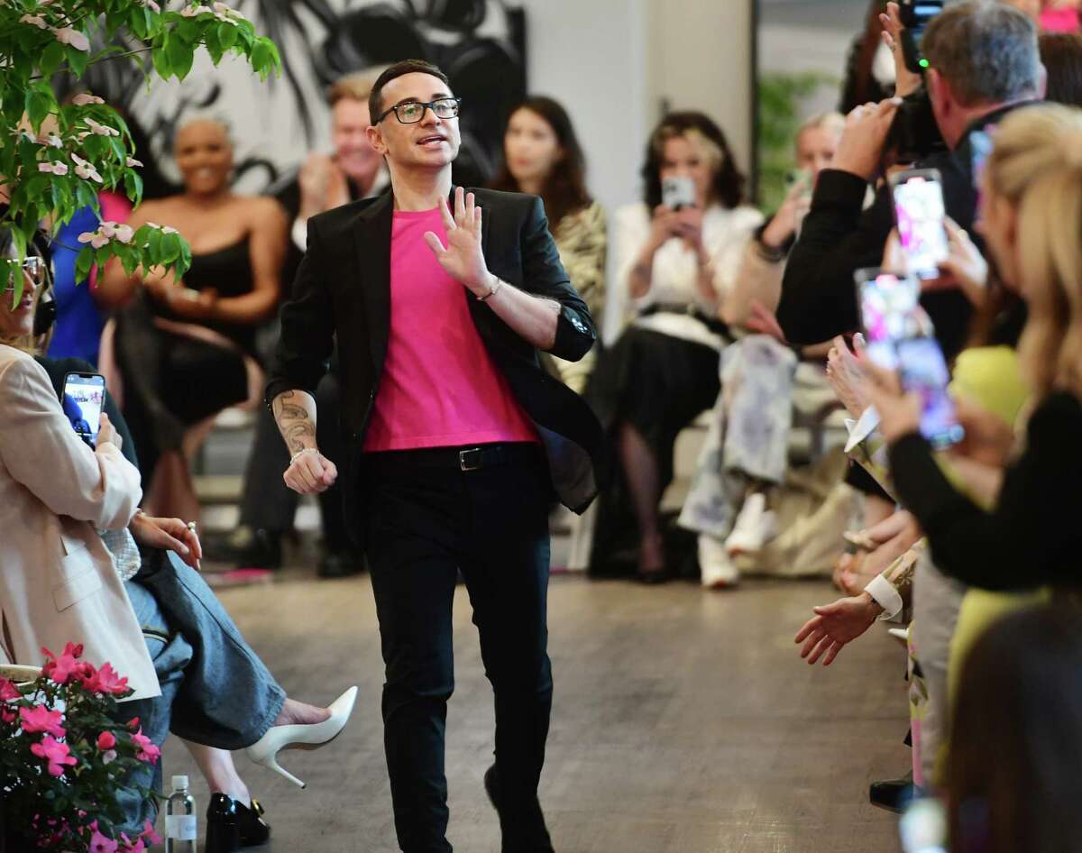 Fashion designer Christian Siriano hosts his first fashion show at his store, The Collective West, at 940 Post Road East in Westport, Conn. on Thursday, May 18, 2023. The show featured a pink theme to raise money for breast cancer aid.
