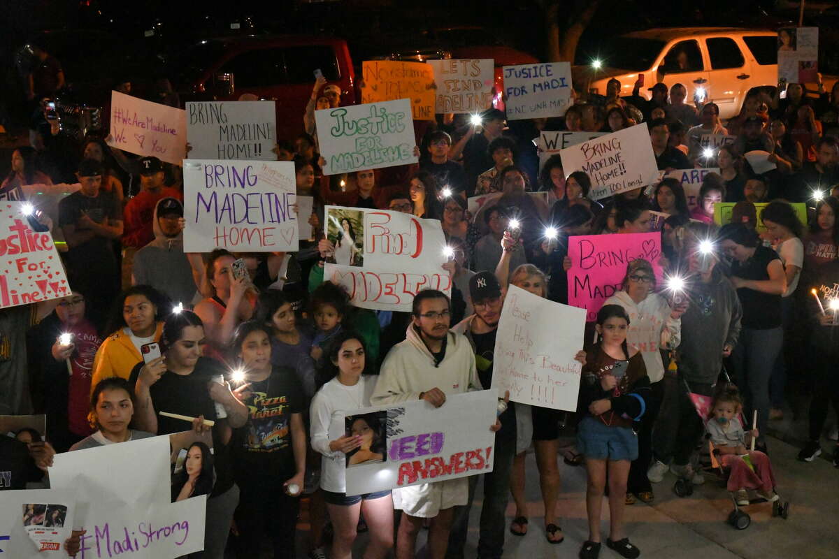 More than 200 Midlanders marched, protested and rallied for missing 20-year-old Madeline Molina Pantoja, who was last seen late in the evening on May 10 in south Midland.