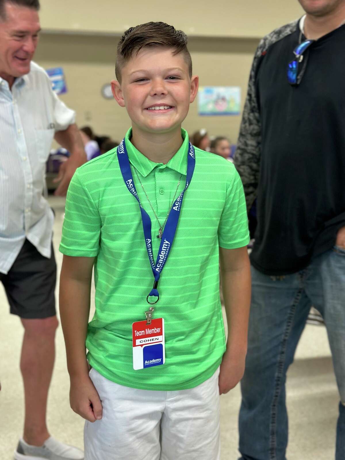Port Neches Elementary fourth grader Cohen Giblin was surprised by his favorite store, Academy Sports and Outdoors after he sent a letter about what the store means to him, May 16, 2023.