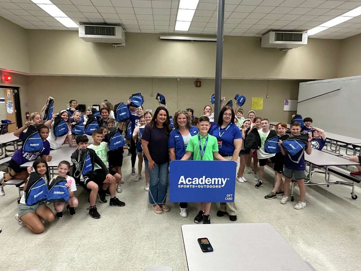 Port Neches Elementary fourth grader Cohen Giblin was surprised by his favorite store, Academy Sports and Outdoors after he sent a letter about what the store means to him, May 16, 2023.