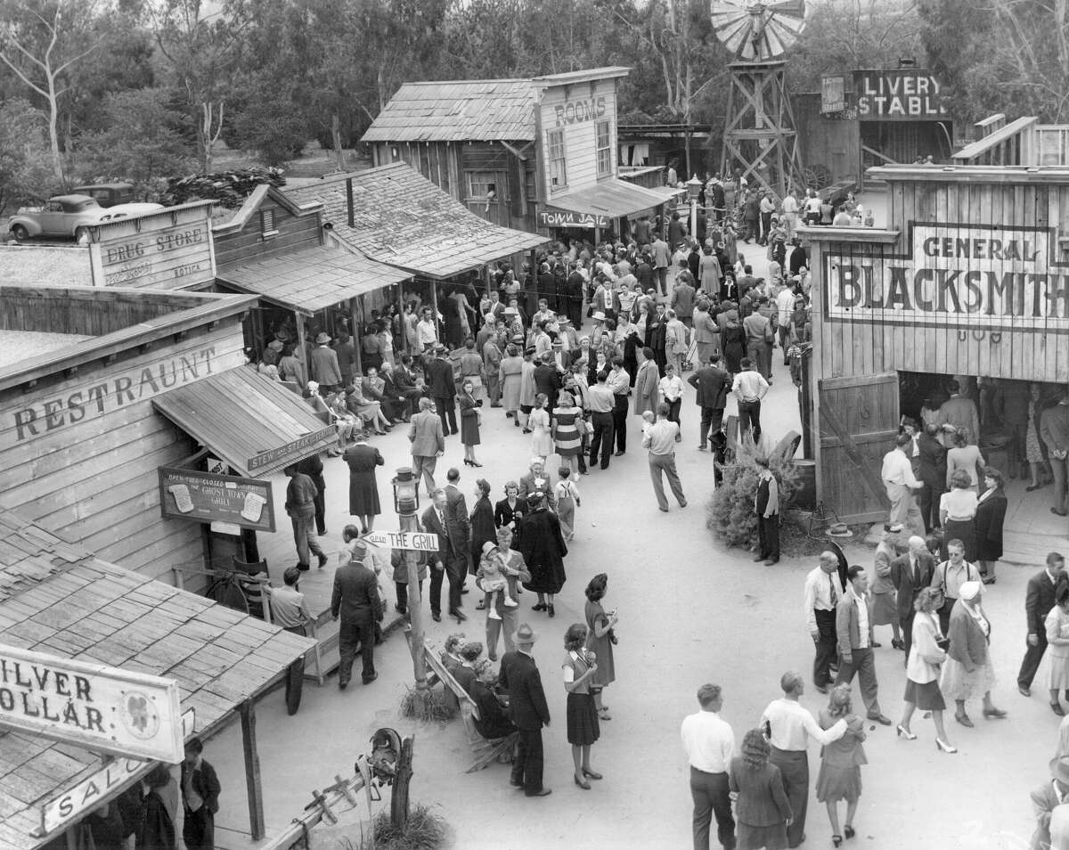 Ghost Town in the 1940s, when it was a collection of vendors and free to the public. 