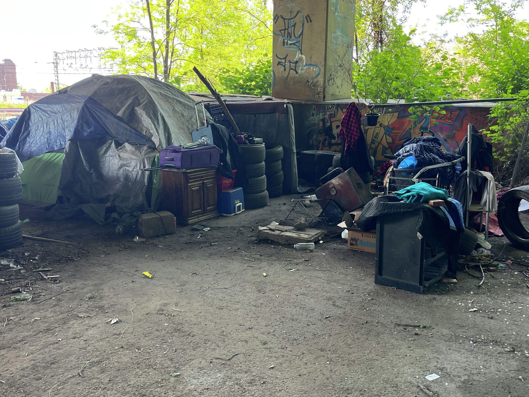 Many homeless take shelter in woods: Area's homeless problem is far from  solved, Archives