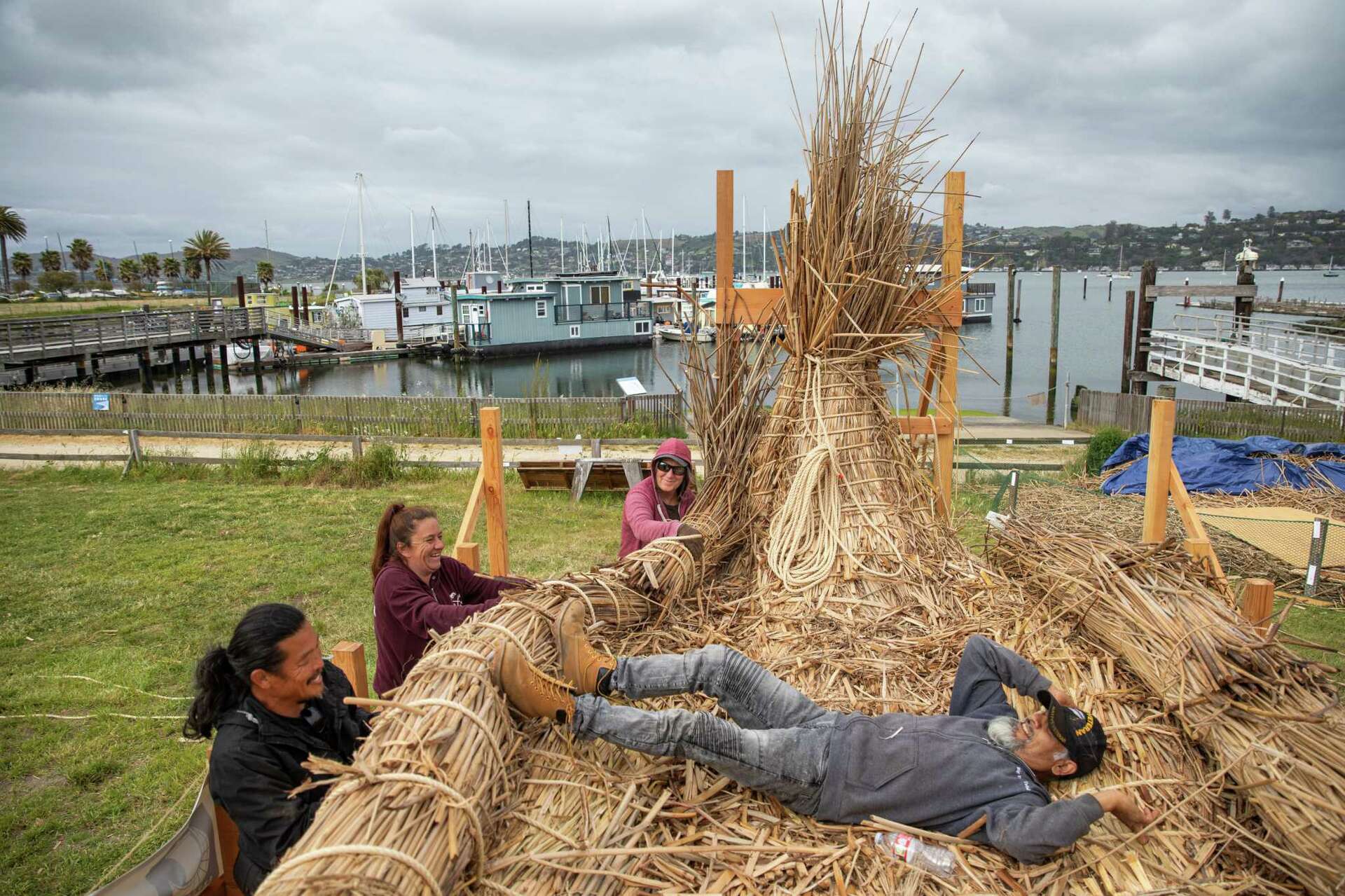 Can a 60-foot boat made of dried plants cross the Pacific from SF Bay?