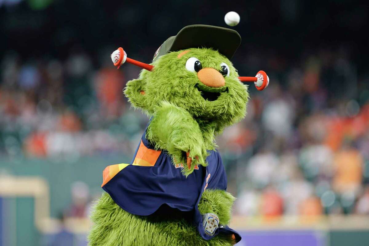 Astros mascot Orbit celebrate his birthday 