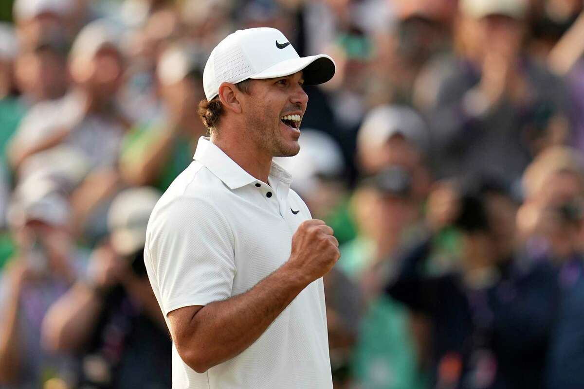 Brooks Koepka celebrates after winning the PGA Championship golf tournament at Oak Hill Country Club on Sunday, May 21, 2023, in Pittsford, N.Y.