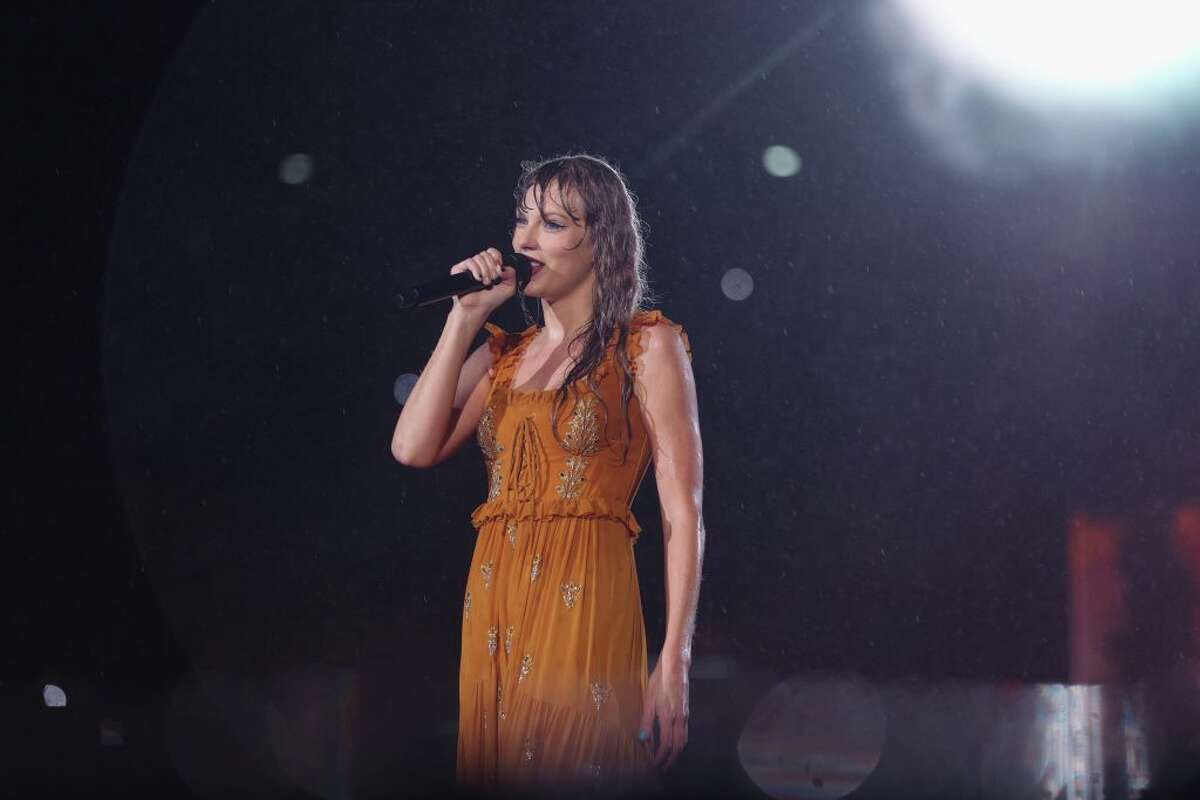 FOXBOROUGH, MASSACHUSETTS - MAY 20: EDITORIAL USE ONLY Taylor Swift performs during The Eras Tour at Gillette Stadium on May 20, 2023 in Foxborough, Massachusetts. (Photo by TAS Rights Management/Getty Images)