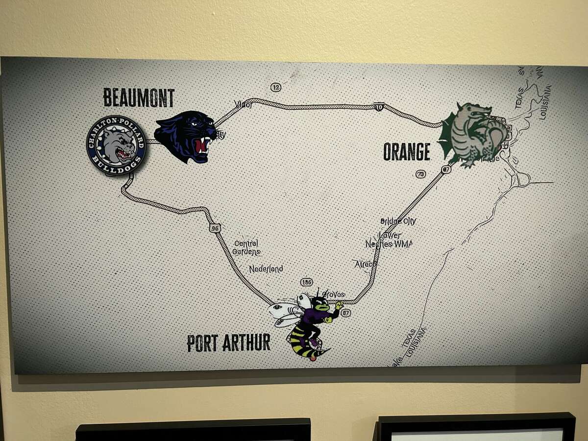 The Golden Triangle for Black high school football as shown in the Thursday Night Lights exhibit at the Bryan Museum