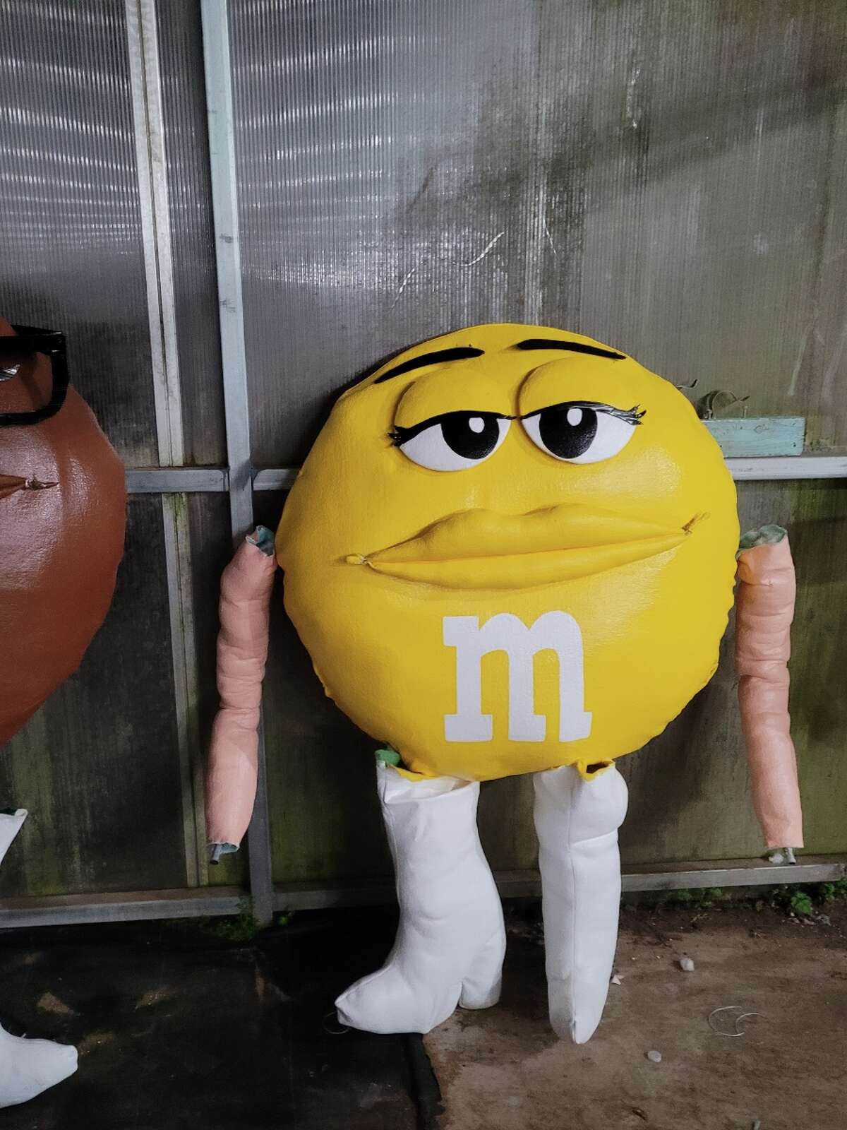 Yellow, 6-foot M&M stolen from Beaumont Farm in Wallingford
