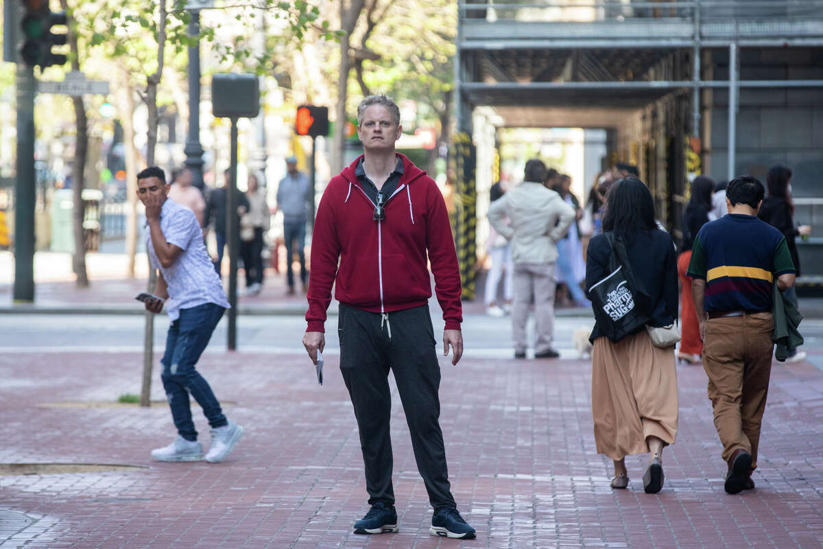 SFGATE columnist Drew Magary checks out some of the real estate listings in downtown San Francisco on May 14.
