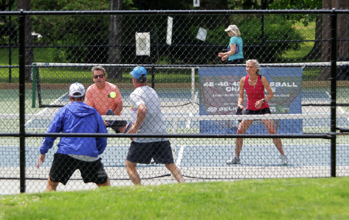 Dean Matt played pickeball in Darien for a world record