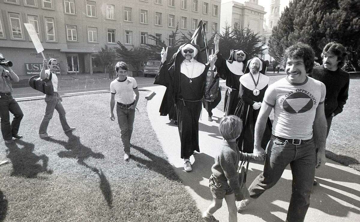 Oct. 19, 1980: The Sisters of Perpetual Indulgence protest the University of San Francisco's refusal to list a gay rights organization in their new law school catalogue.