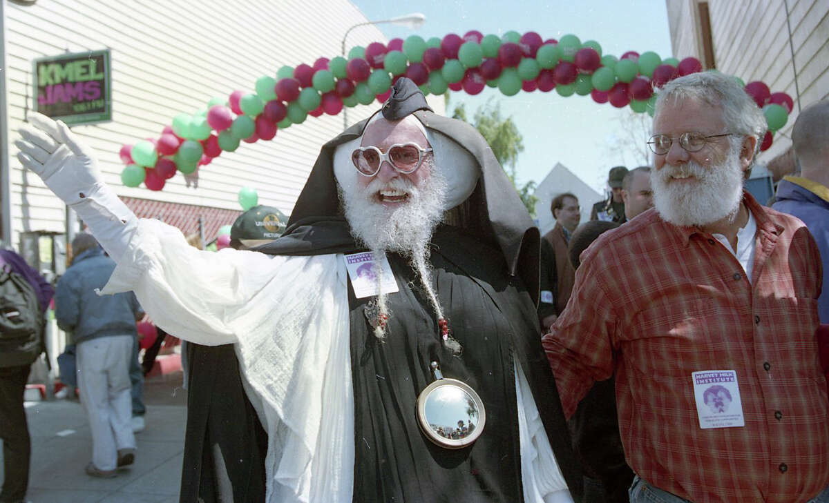 April 4, 1999: The Sisters of Perpetual Indulgence attend a controversial Easter Sunday street fair in the Castro District, after officials in the Catholic church lobbied unsuccessfully to have their permit revoked.