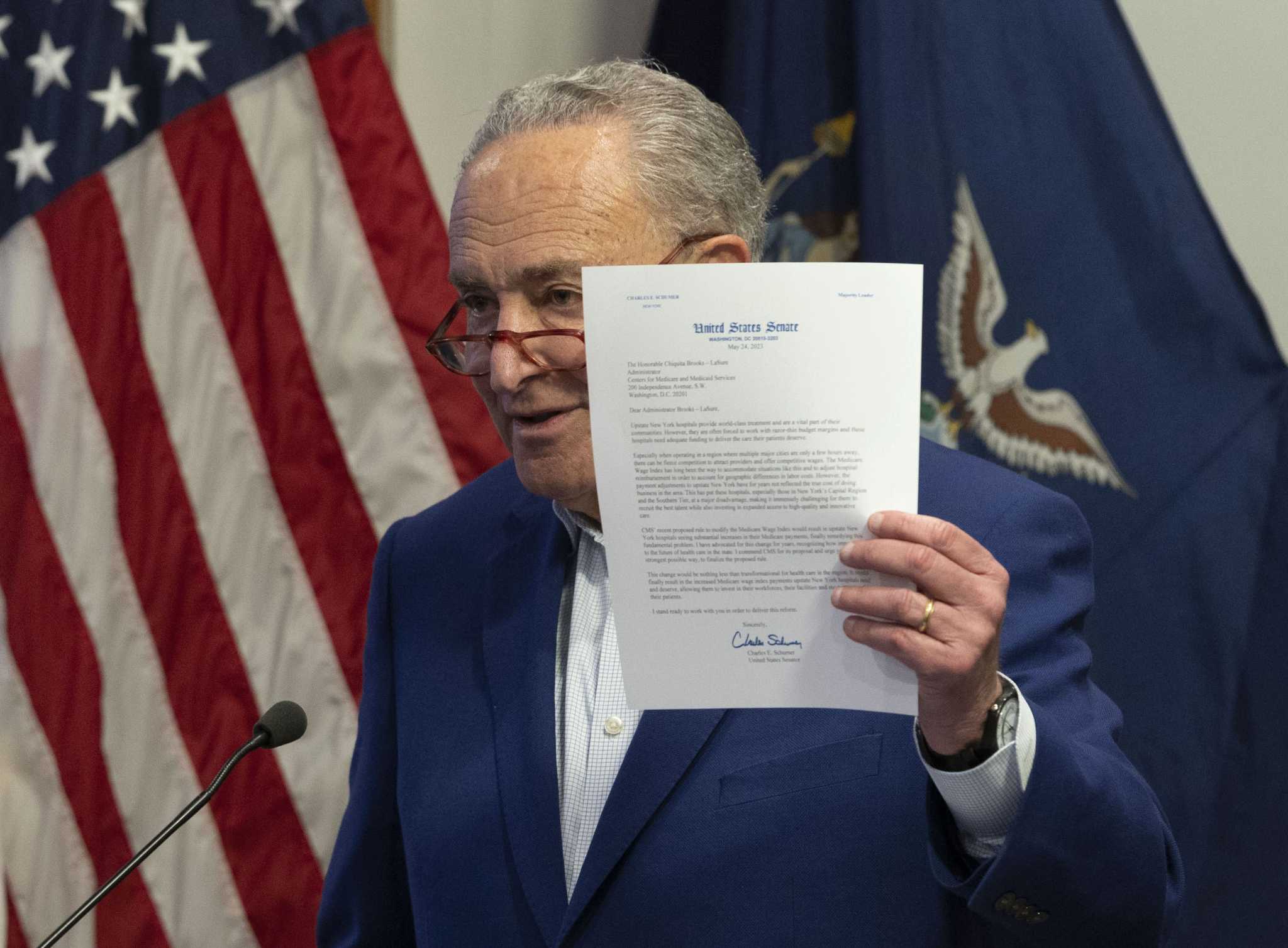 Schumer needs local support for hospital reimbursement increase