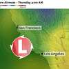 周四，以圣路易斯奥比斯波以西为中心的持续低气压区将继续向加州海岸输送寒冷潮湿的空气。