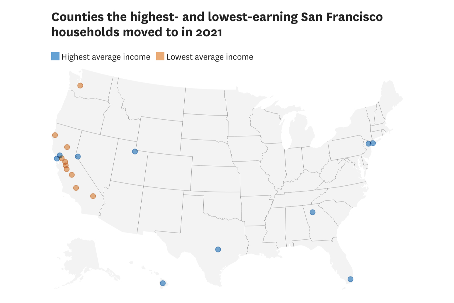 Where the richest residents are moving