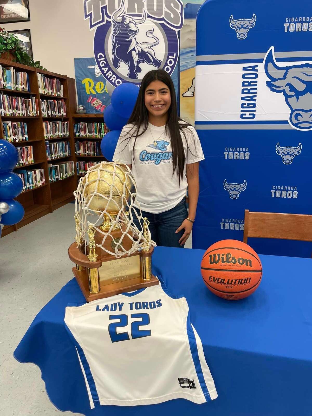 Cigarroa's Diane Lara signed with Coastal Bend College to continue her basketball career.