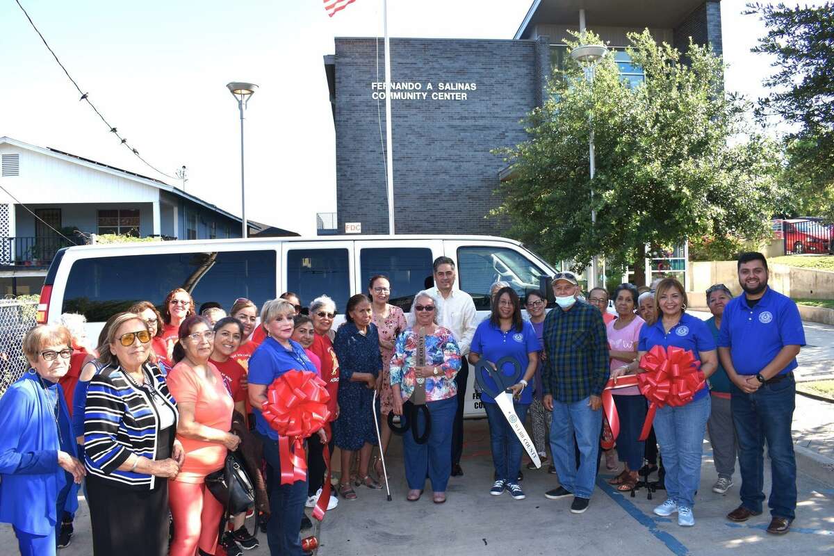 A ribbon cutting ceremony took place at the Fernando Salinas Community Center for the arrival of a new 2023 van.