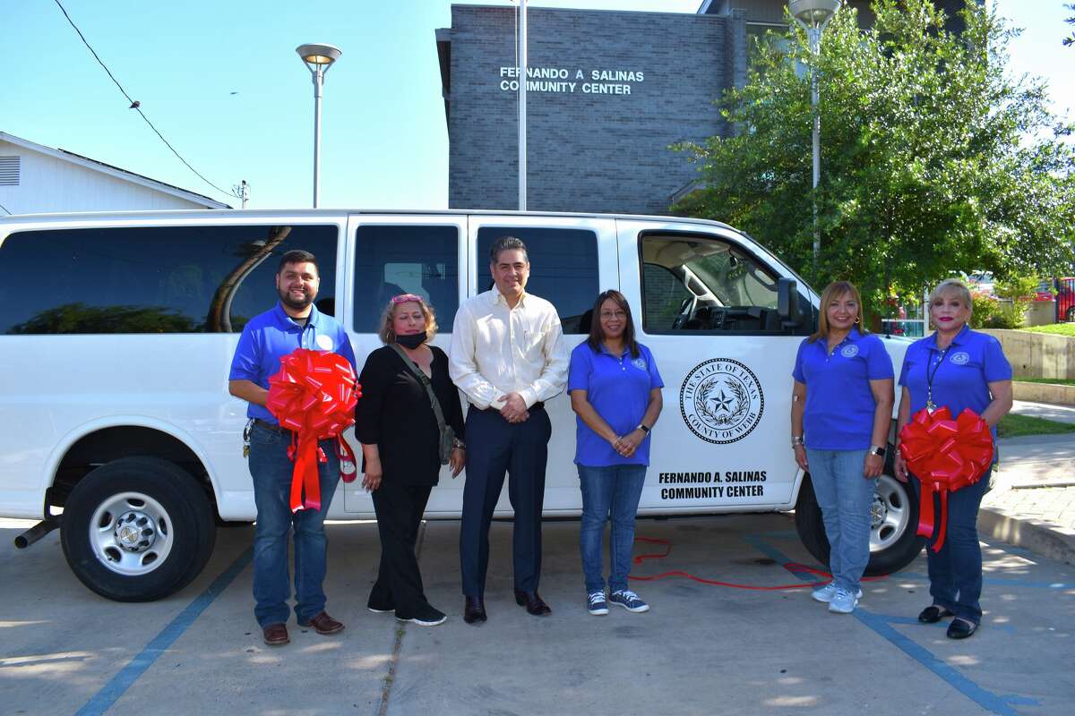 A ribbon cutting ceremony took place for a new 2023 van at the Fernando Salinas Community Center.
