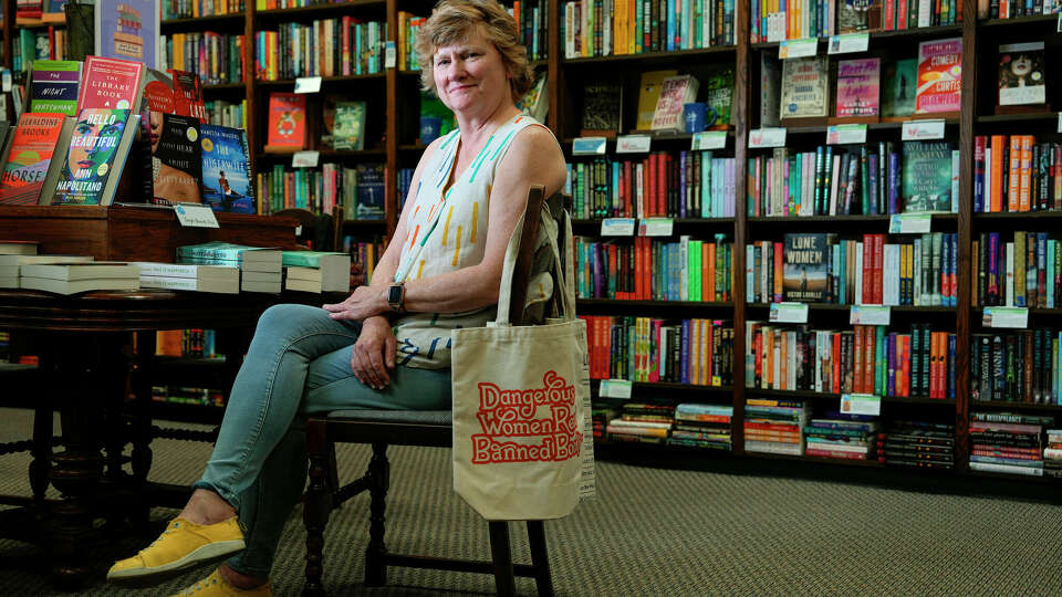 Valerie Koehler, owner of Blue Willow Bookshop, poses for a portrait in her store on Friday, May 26, 2023 in Houston. Independent bookstores around the state warn that a bill sent this week to Gov. Greg Abbott designed to ban books with sexual content from schools could have unintended consequences that devastate their businesses and make it difficult and more expensive for schools to acquire new books.