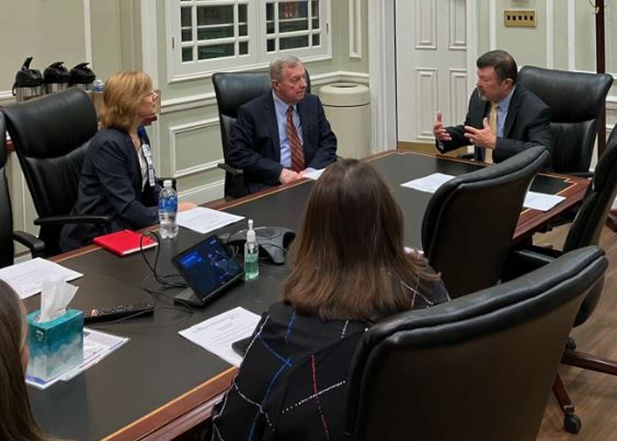 Durbin visits Alton Memorial Hospital