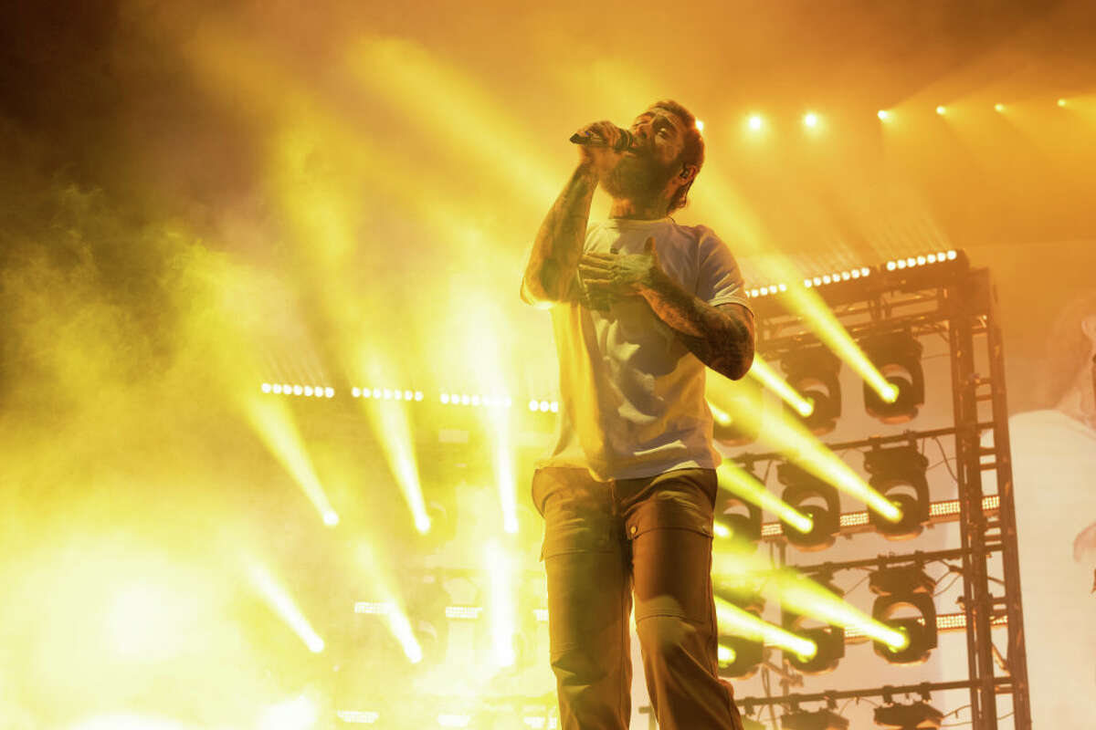 Post Malone performs during the 2023 BottleRock Napa Valley festival at Napa Valley Expo on May 26, 2023 in Napa, California.