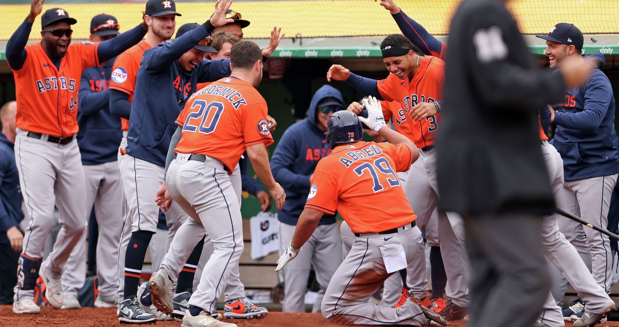 Astros manager Dusty Baker likes seeing his players happy, celebrating