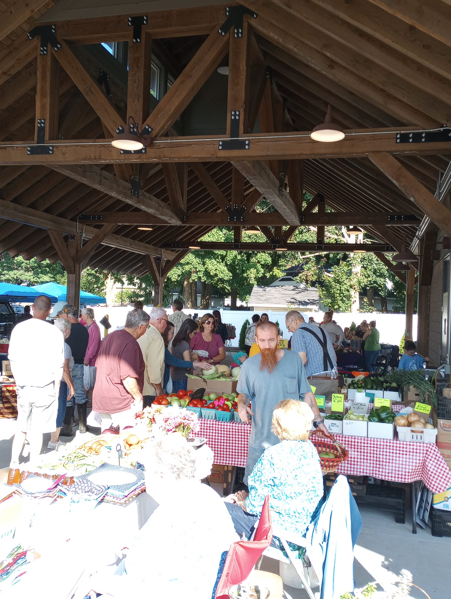 Caro Chamber of Commerce Cars and Crafts event with farmers market