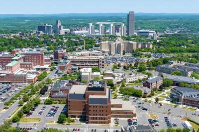 The City of Albany as seen from above the Russell Sage College campus on Tuesday, May 30, 2023, in Albany, NY.