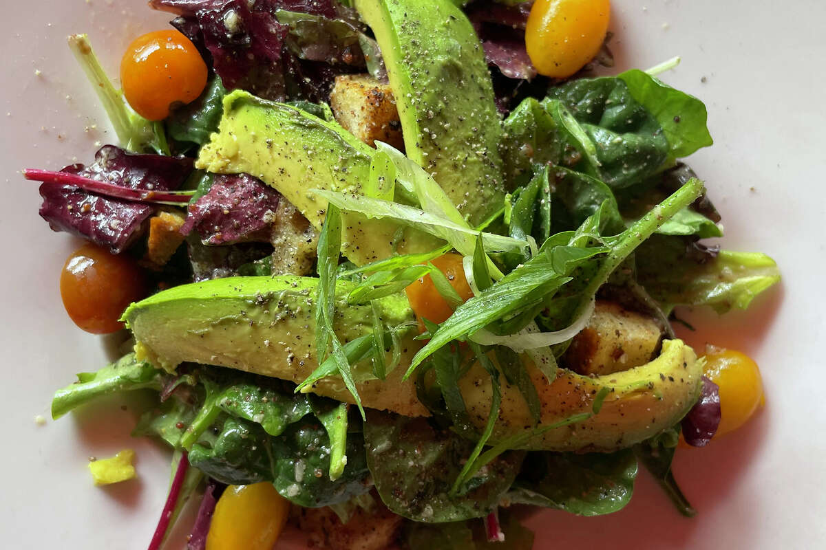 The Stinking Rose Garlic Salad, at the Sinking Rose restaurant, located in San Francisco's North Beach neighborhood.