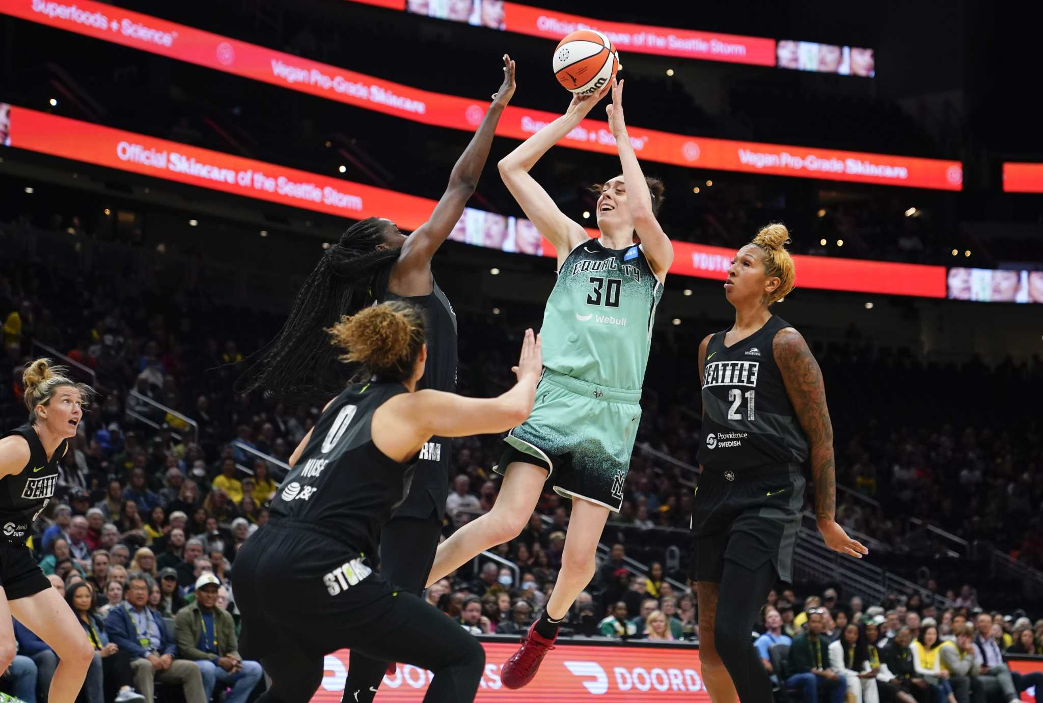 2023 WNBA AllStar captain Breanna Stewart of New York Liberty, UConn