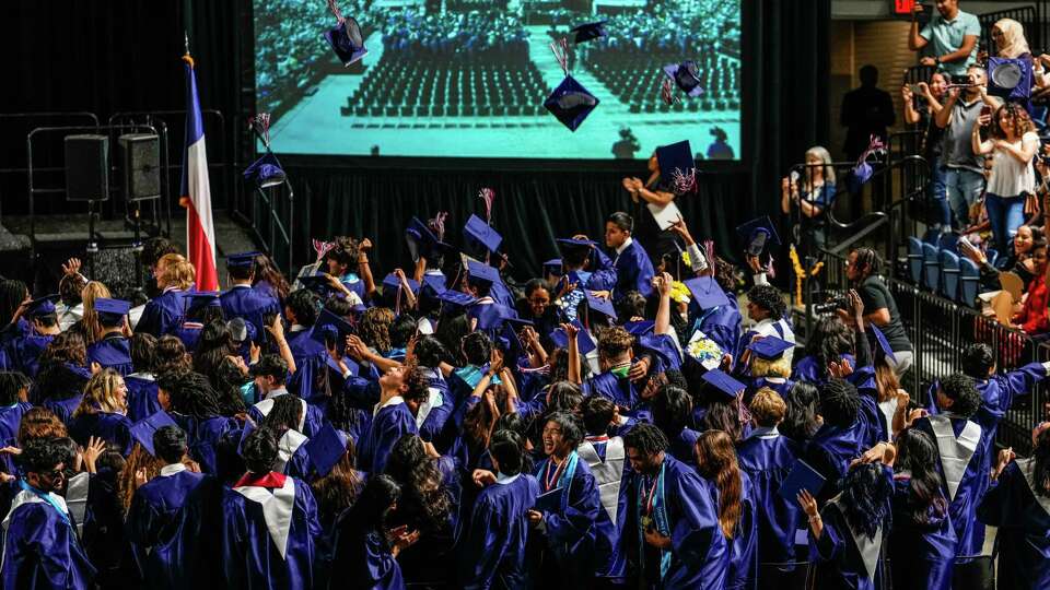 Students of Carnegie Vanguard High School graduate on Tuesday, May 30, 2023 in Houston.