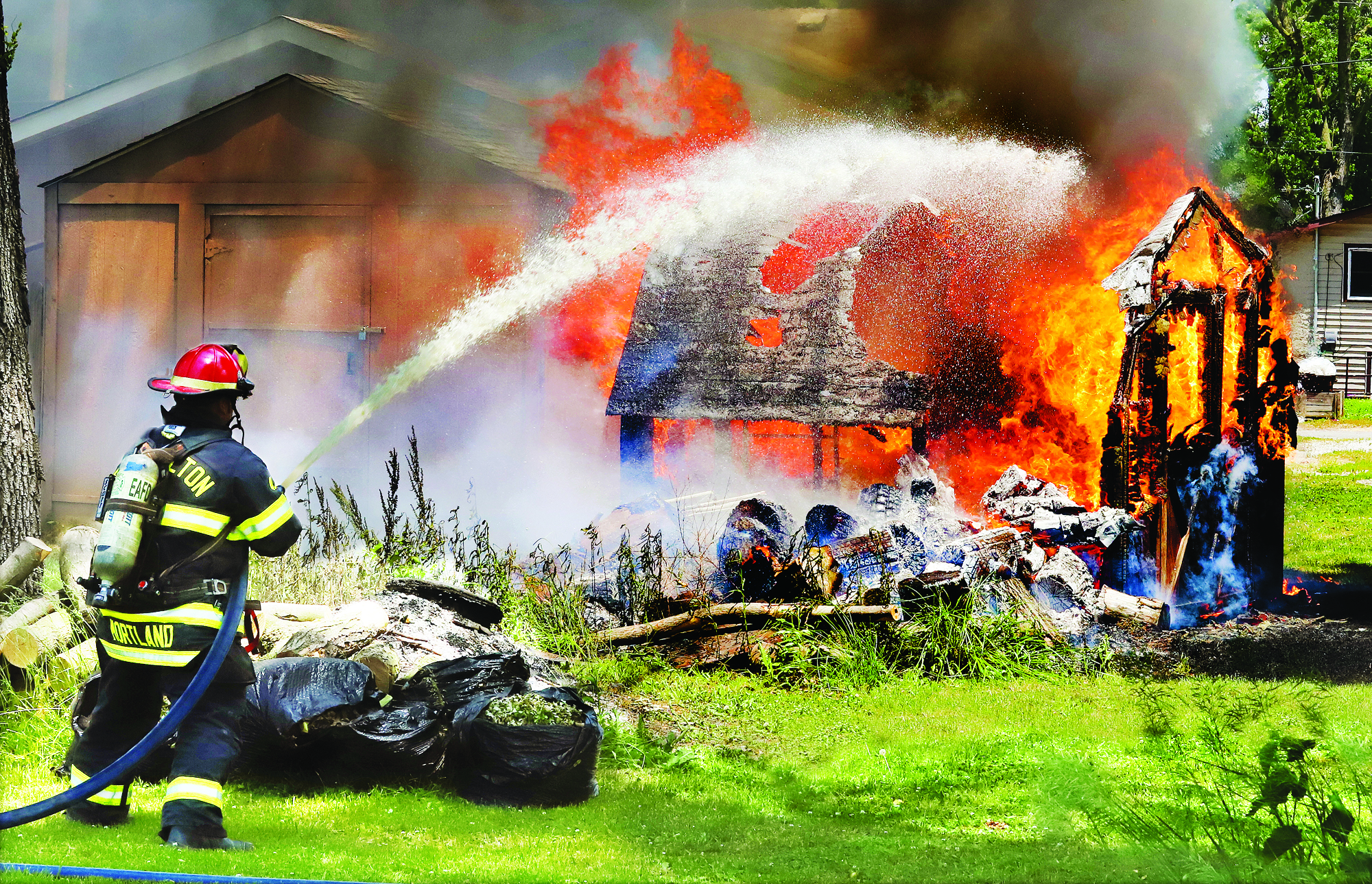 East Alton fire fought by four departments Tuesday afternoon