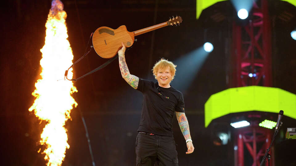 Ed Sheeran performs during his Mathematics Tour at NRG Stadium on Saturday, May 13, 2023 in Houston.