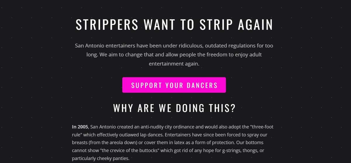 San Antonio Stripper Launches Campaign Against Nudity Ordinance