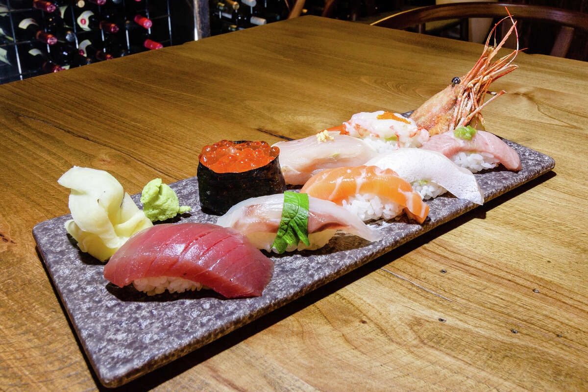 The Chef's Choice Nigiri is on the menu at Dragon Horse bar & restaurant in San Francisco Calif., May 20, 2023.