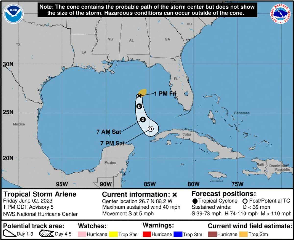 Tropical Storm Arlene forms off Florida coast