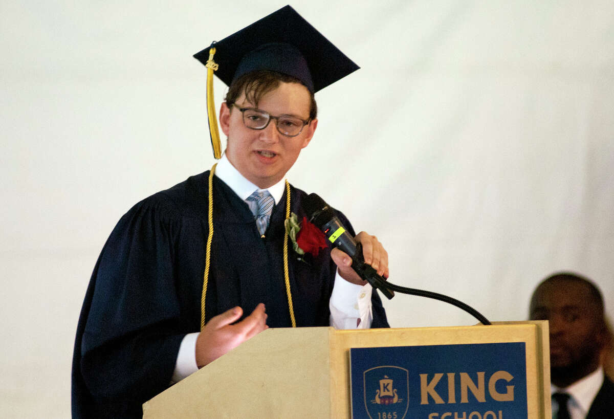 Photos NFL player speaks to King School 2023 grads in Stamford