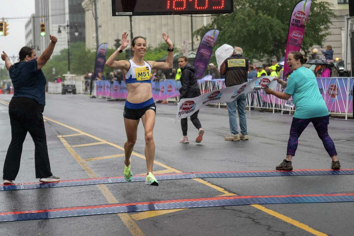 Diane Ryan finished first in the Master’s Division of the 45th Freihofer’s Run for Women with a time of 18:03 on Saturday, June 3, 2023, in Albany, NY.