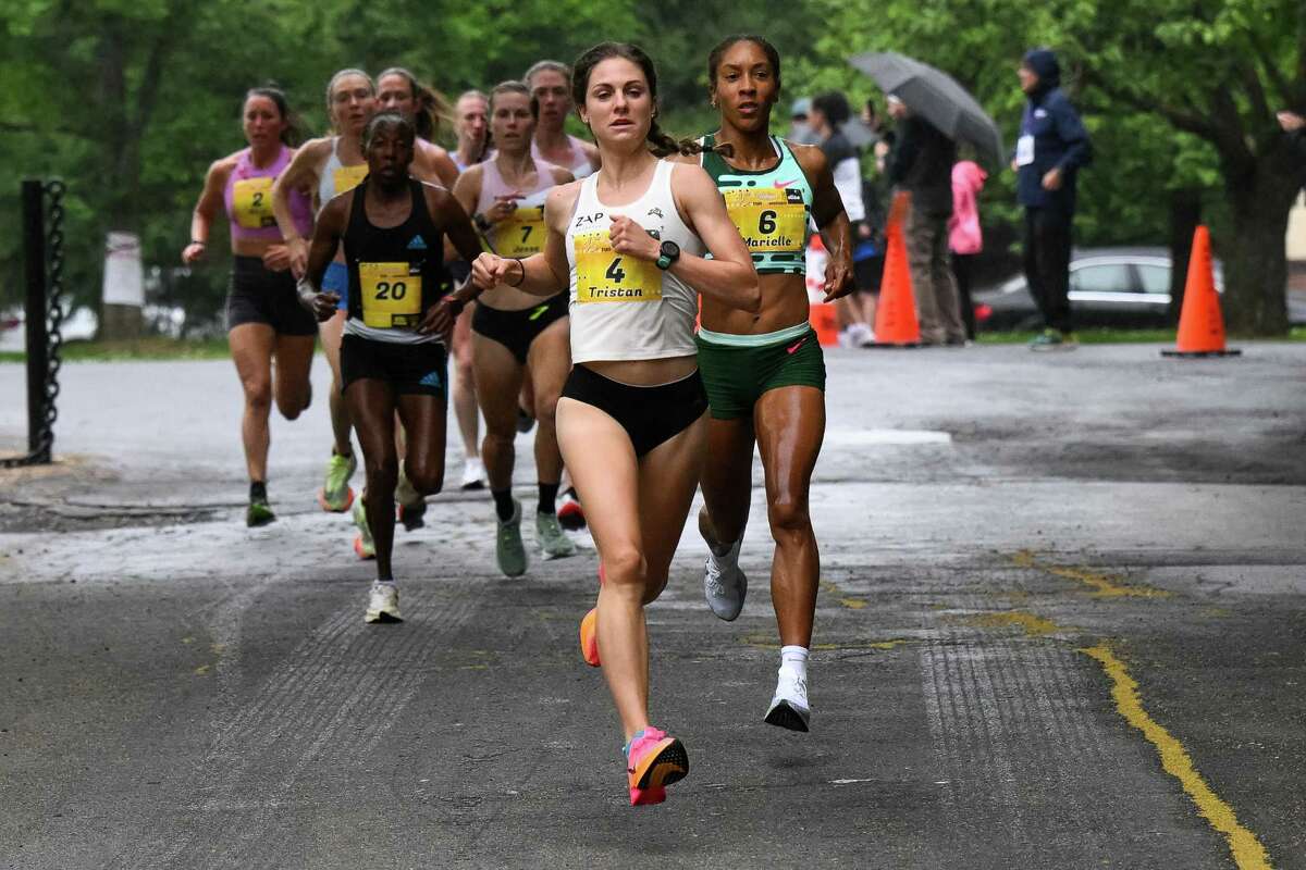 Tristin Van Ord led most of the race on the way to winning the Freihofer’s Run for Women with a time of 15:54 on Saturday, June 3, 2023, in Albany, NY.