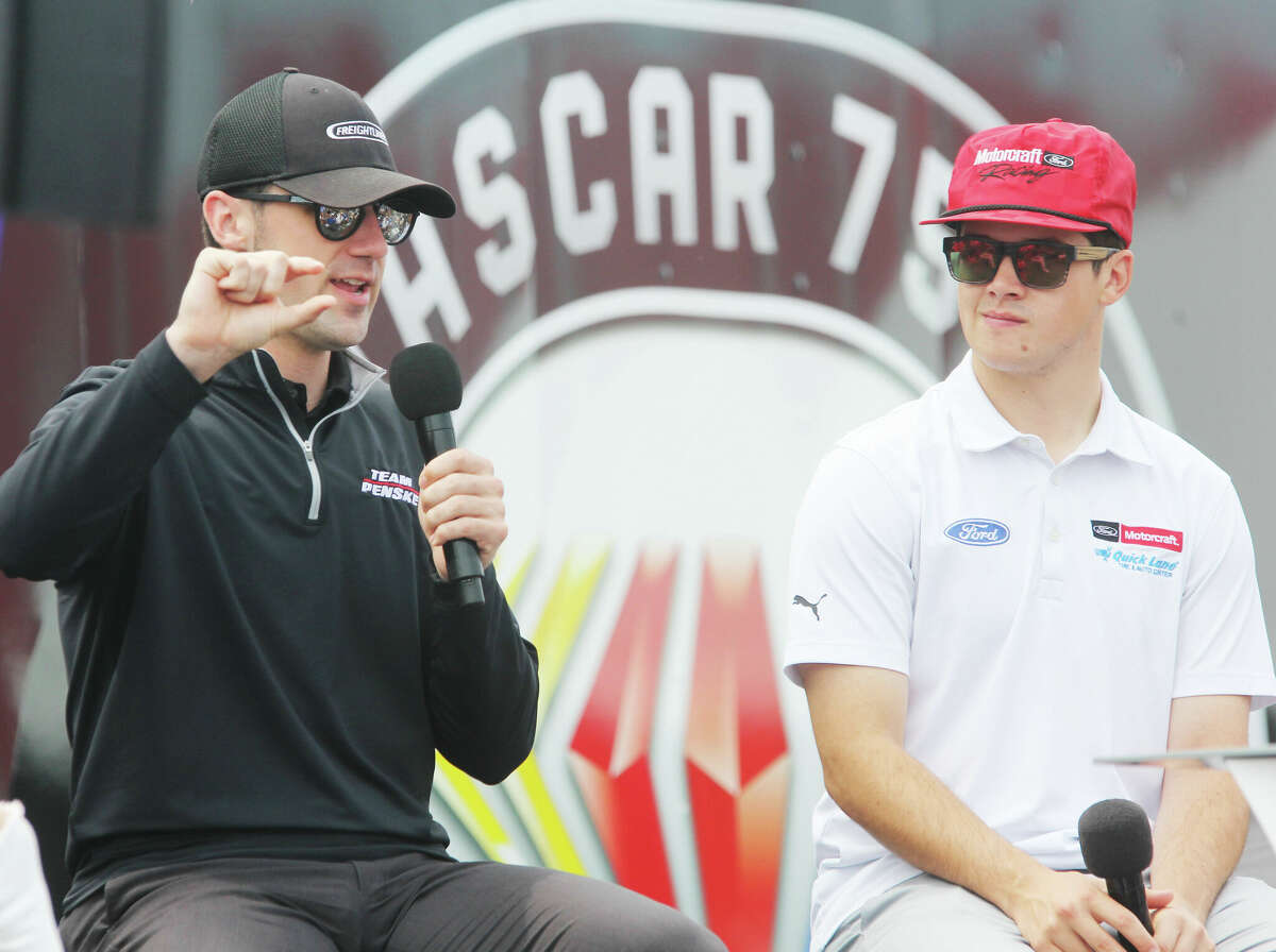 Lightning delayed the Enjoy Illinois 300 NASCAR race Sunday