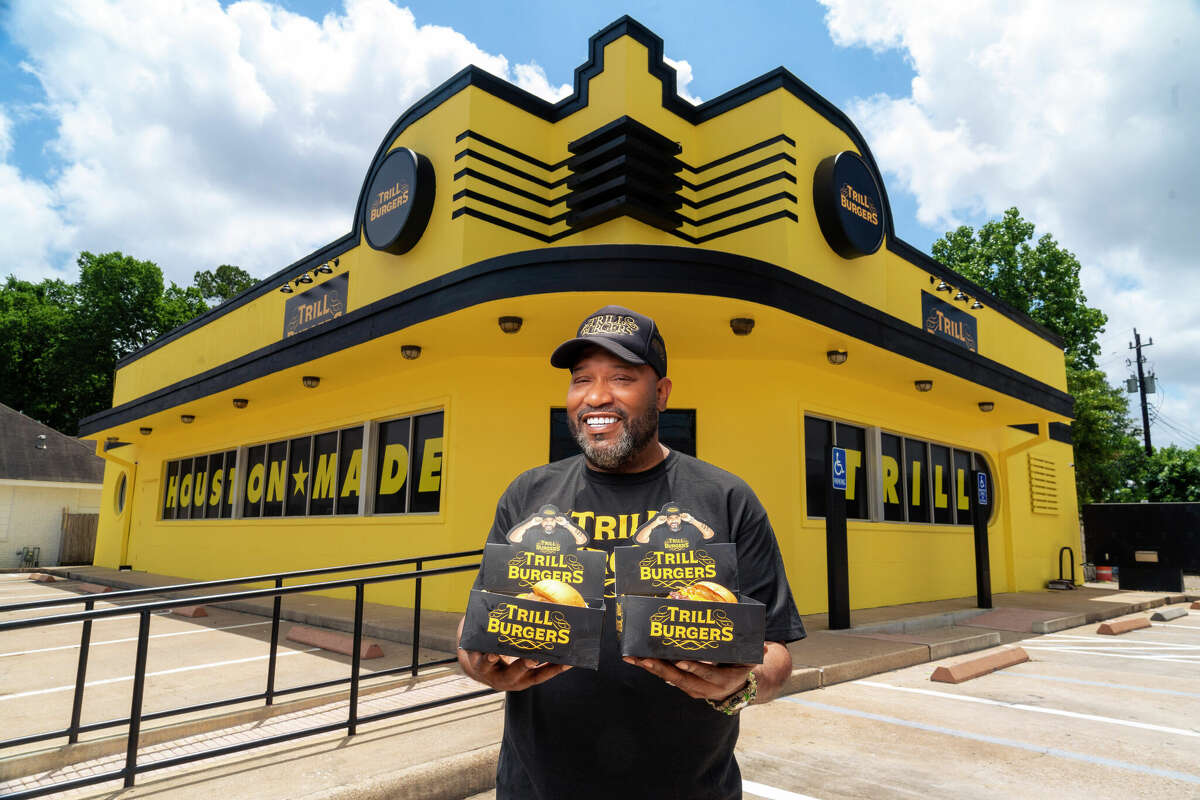 Bun B stands outside the first location of his Trill Burgers smashburger restaurant opening June 2 in Montrose. Rapper Ludacris visited the location over the weekend and gave a hearty endorsement of the burger joint's classic smash burger.