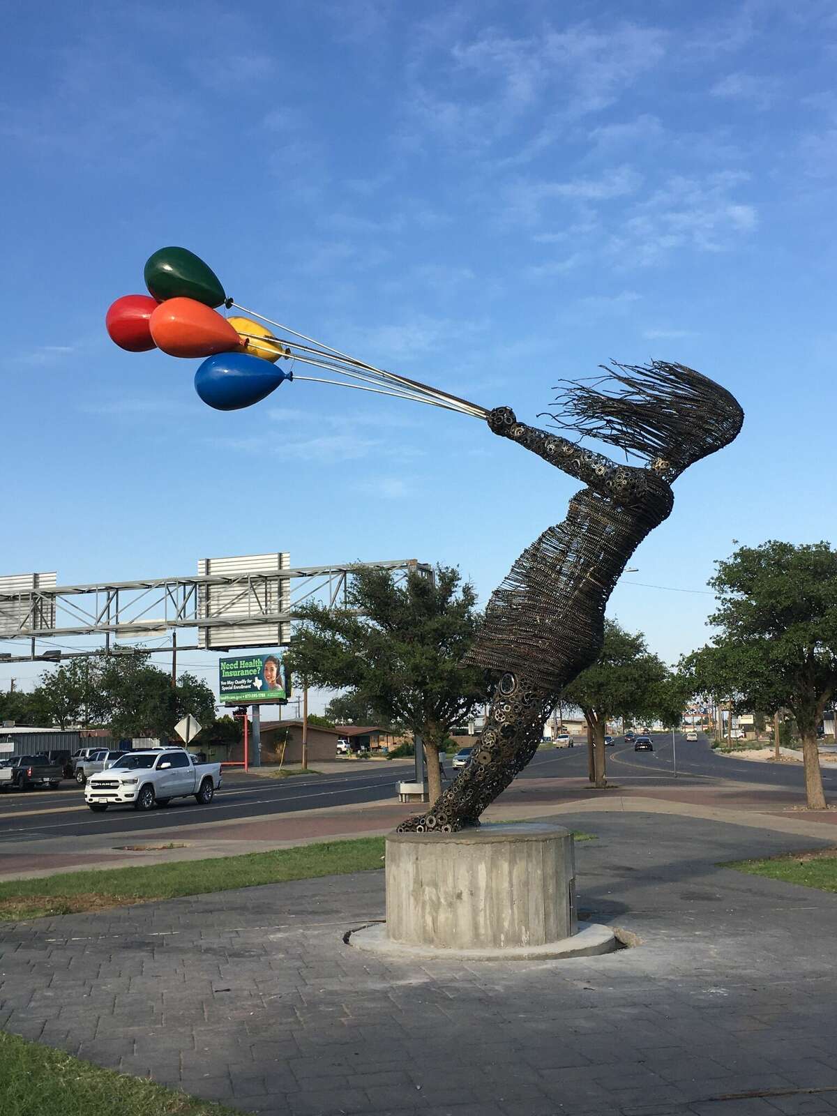 'Girl with Balloons' installed in downtown Midland