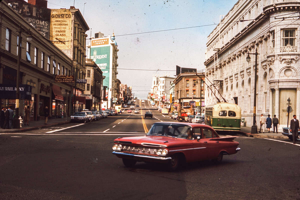 Columbus Avenue and Washington Street in San Francisco in 1965.