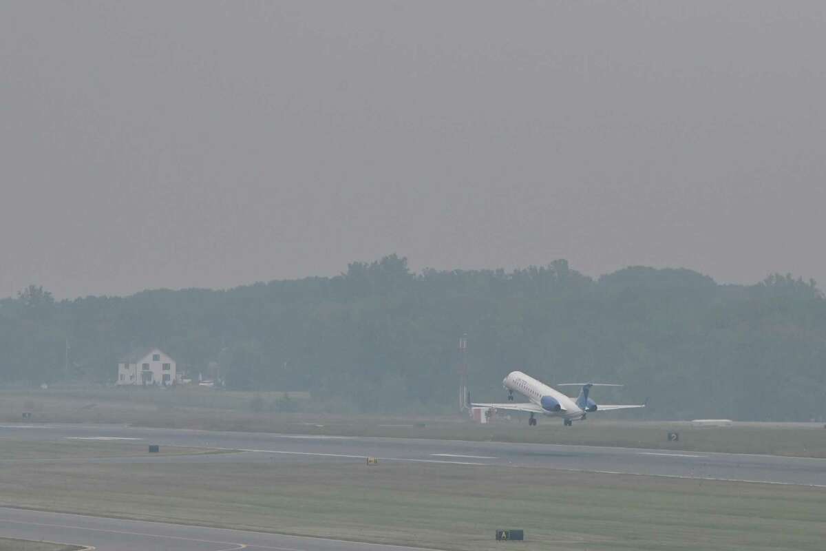 Photos of haze from Canadian wildfires covered New York for three days