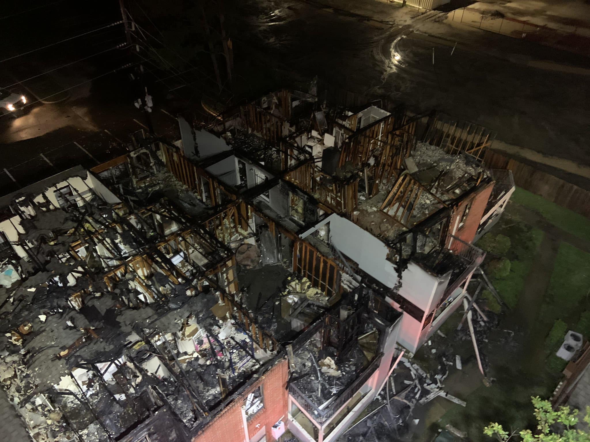 An apartment in north Houston was struck by lightning, no injuries