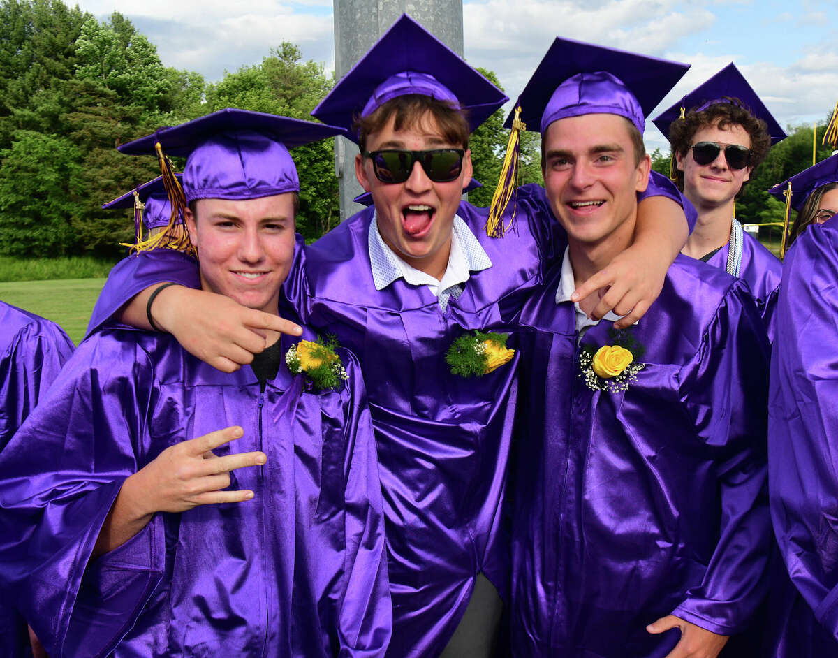 Ellington High School graduates celebrate their