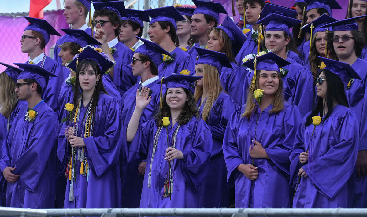 Ellington High School graduates celebrate their